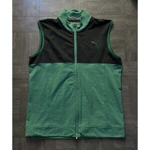 PUMA 597127 Golf Cloudspun Warm Up Vest Green M Smart Sample Athleisure Medium